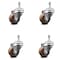 Service Caster 3.5 Inch High Temp Glass Filled Nylon Swivel 10mm Threaded Stem Caster Set SCC SCC-TS20S3514-GFNSHT-M1015-4 - alternate 1